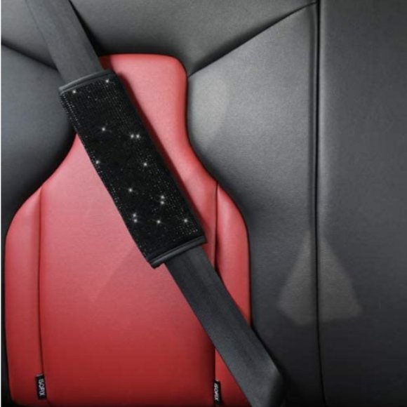 4PC Bling Rhinestone Universal Interior Accessory Set - Picture 4 of 7